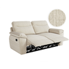 Loungitude Canapé de relaxation manuel ROSS 3 places en tissu texturé 3D - Beige