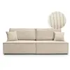 LOUNGITUDE Canapé convertible 3 places fiona sans accoudoirs coffre de...
