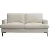 Canapé droit talma 3 places en tissu beige pieds métal TALMA