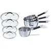 Lot 4 casseroles + 4 couvercles Rapid Cook 14 à 20 cm Mathon