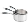 Lot 3 casseroles inox Excell'Inox 16, 18 et 20 cm Mathon