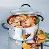 Faitout inox Rapid Cook avec couvercle 24 cm 5 L Mathon
