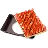 Moule à tarte amovible rectangle acier revêtu antiadhérent bords cannelés 30 cm Mathon
