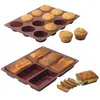 Lot de 2 Flexi'moules : 1 plaque 12 muffins + 1 plaque 6 cakes Mathon