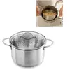 Mathon Faitout inox 24 cm avec panier passoire rotatif et couvercle en...