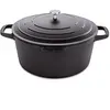 Cocotte légère ronde en fonte d'aluminium 28 cm 6,7 L coloris noir Mathon