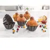 Set 4 moules briochettes acier revêtu 13 cm Mathon