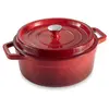Cocotte en fonte ronde 28 cm 5,6 L rouge Mathon