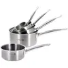 Lot 5 casseroles inox Prim'Appety 12, 14, 16, 18 et 20 cm De Buyer