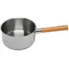 Casserole inox manche bois Natural'Inox 20 cm Mathon