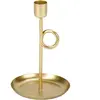RueDeLaFete Bougeoir Loopy métal OR sur socle 16,5cm 90642AF