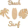 Sachet de 10 confettis en bois Beach and Surf 4cm