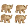 Set de 4 Marque-places résine pailletée OR 7cm Eléphant 78860AF