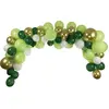 Kit arche de 70 ballons - tropical dégradé de vert et or Artyfetes