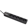 INFOSEC - S5 Black Line II - Parasurtenseur 5 Prises - Garantie 2 ans
