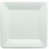 Assiettes - 100% biodégradables - Carrées blanches - 16 cm - Lot de 25 - Écologiques et compostables