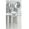 Boite ménagère GOURMET - 24 couverts - plastique design - blanc/Argent
