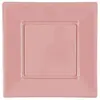 Lot de 12 petites Assiettes carrées plastique 18cm, Rose