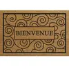 ID MAT Coco texte Bienvenue Arabesque Coco texte, PVC, Ecru, 40x60x1, 5 cm