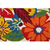 IDMAT Tapis coco blanchi flowers 40x60 cm