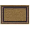 IDMAT Tapis coco - 40x60 cm - bord bleu
