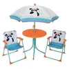 FUN HOUSE Jemini salon de jardin Pandajunior orange/bleu clair 4 pièces