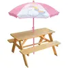 Fun House Table de pique-nique    53 x 95 x 75 cm Parasol Licorne TU