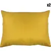 United by Perle de coton - 2 Taies d'oreiller 100% Lin lavé safran 50x...