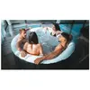 SUNSPA Spa Gonflable 4 personnes rond - Pret en 5 minutes - Couverture et filtre inclus