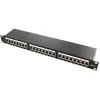 Panneau de brassage Kimex pour armoire rack 19" 24 ports RJ45 Cat.6 1U