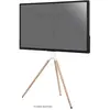 KIMEX Support chevalet design scandinave pour tv 45''- 65'', blanc/hêtre