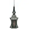 Suspension en métal noir 24x60cm Tibet - Forestier
