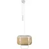 Suspension carré en bambou blanche S Bamboo Square - Forestier