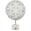 Forestier CHANPEN HEXAGONE-Lampe Marbre/Métal Cuivre/Abaca H41cm