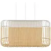 Forestier Bamboo oval XL Suspension blanche/naturelle