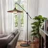 Forestier Parrot lampadaire abat-jour abaca, brun