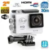 Yonis Caméra Sportive Etanche 30M 170° HD 1080P Wifi Time Lapse Multisport Argent 32Go