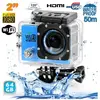 Yonis Camera Embarquée Sports Wi-Fi LCD Caisson Etanche Waterproof Full HD Bleue 64Go