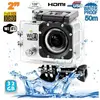 Yonis Camera Embarquée Sports Wi-Fi LCD Caisson Etanche Waterproof 12 Mp HD Blanc 64Go