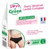 Love & Green - Shorty Menstruel Lavable Ecologique, coton BIO - Taille S (38) - Flux Normal