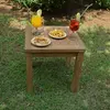 TECK'ATTITUDE Table basse d'appoint carrée en teck massif Coffee 45 x 45 cm