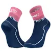 Chaussettes bv sport double gr mid marine rose