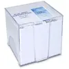 Waytex Bloc mémo 931150 700 notes blanches 9 x 9 cm avec support plastique transparent