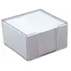 WAYTEX 931081 Bloc mémo de 350 notes blanches 9 x 9 cm avec support plexi transparent