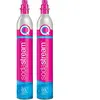Lot de 2 cylindres de gaz co2 60l quick connect pour machine à gazéifi...