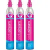 Lot de 3 cylindres de gaz co2 60l quick connect pour machine à gazéifi...