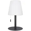Xanlite Lampe à poser cône gris rechargeable en métal LED IP44, 400LM, CCT