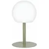 Xanlite Lampe à poser boule kaki rechargeable en métal LED IP44, 400 lumens