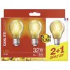 BUT Lot de 2 + 1 Ampoule Filament LED A60 vintage, culot E27, 806 Lumens, 