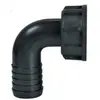 Ribimex PRRAC1X25C Raccord rainuré, coude en Plastique, 2,5 cm/25, Noir, 0 x 0,1 cm